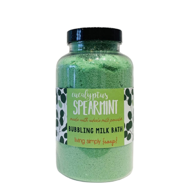 Eucalyptus Spearmint Bubbling Milk Bath – living simply soap